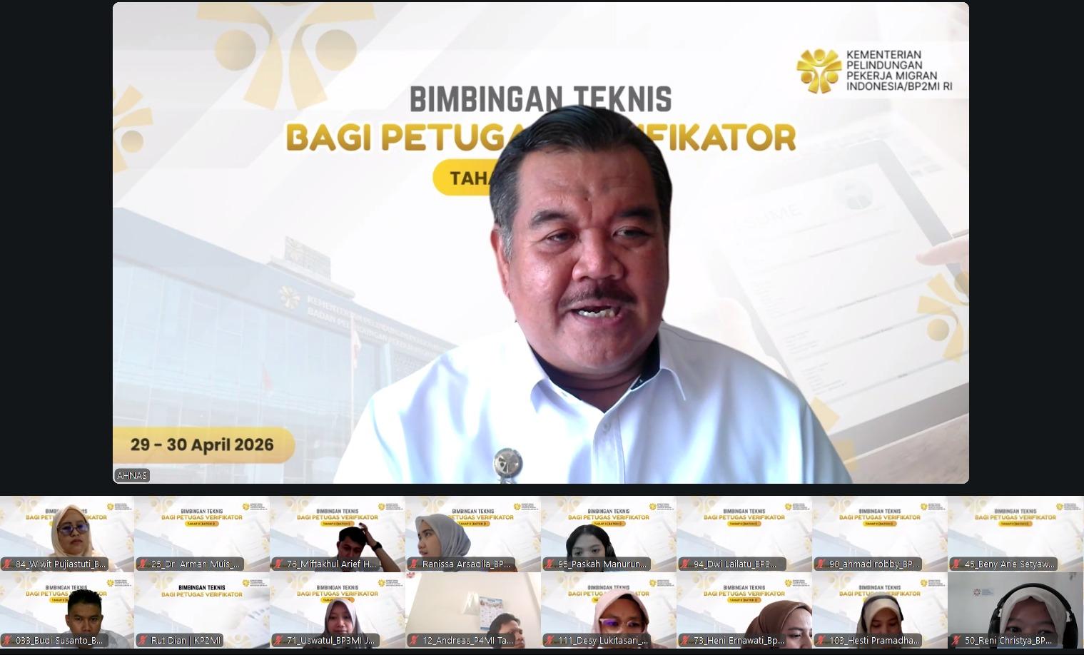 Perkuat Kualitas Penempatan, Dirjen Ahnas Tekankan Peran Strategis Verifikator dalam Pelindungan Pekerja Migran Indonesia