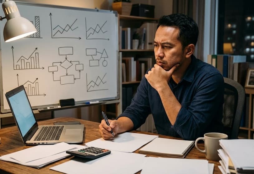 Buat anggaran 50/30/20 sederhana. 50% kebutuhan, 30% hidup/hiburan, 20% tabungan/investasi